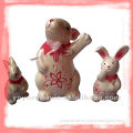 ceramic rabbit decorations for easter